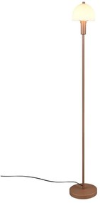 Lampada da terra color bronzo con paralume in vetro (altezza totale 120 cm) Glenn – Trio