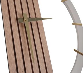 Orologio Tondo da Parete 60 cm in legno Noce cannettato