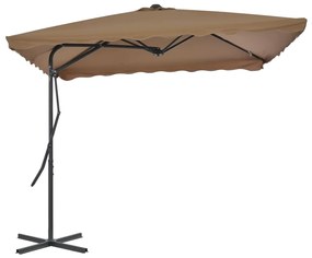 Ombrellone Da Esterni Con Palo İn Acciaio 250x250cm Tortora /