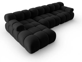 Divano in velluto nero 285 cm Bellis - Micadoni Home
