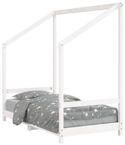 Giroletto per bambini bianco 80x160cm in legno massello di pino