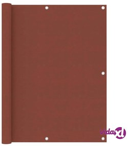 vidaXL Paravento da Balcone Terracotta 120x500 cm Tessuto Oxford