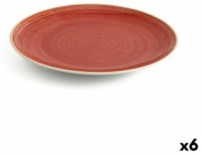 Piatto da pranzo Ariane Terra Rosso Ceramica (6 Unità)