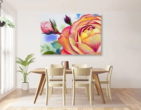 Stampa su tela – Rose in sfumature rosa