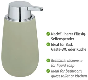Distributore di sapone in ceramica verde Badi - Wenko