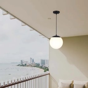 Lampadario da esterno a sospensione con filo 1xE27/60W/230V IP44 nero