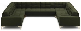 Divano a U angolare verde Bali - Cosmopolitan Design