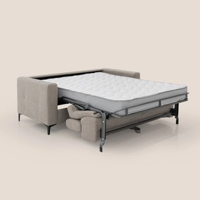 Gardenia divano letto materasso alto 18 cm con poggiatesta reclinabili e rivestimento impermeabile T02 beige