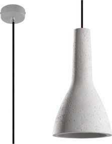 Lampadario grigio chiaro con paralume in calcestruzzo ø 17 cm Mattia – Sollux