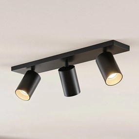 Arcchio Faretto Brinja, nero, angolare, Ø 6 cm, a 3 luci, GU10 Brinja Arcchio, dimmerabile, Nero, Corridoio, Alluminio, Moderno, Faretto