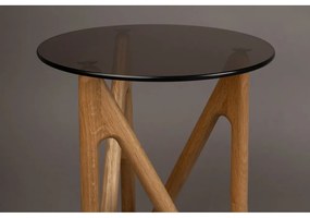 Tavolino rotondo con piano in vetro ø 40 cm Naia – Dutchbone