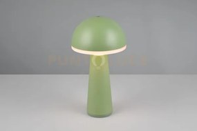 Fungo lampada da tavolo ricaricabile pistacchio regolazione intesit...