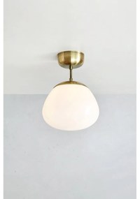 Apparecchio a soffitto di colore bianco-bronzo con paralume in vetro ø 25 cm Rise - Markslöjd
