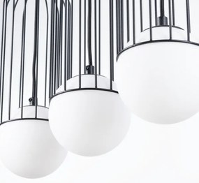 Sollux SL.1334 - Lampadario a sospensione con filo BRINA 3xG9/8W/230V nero