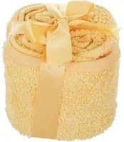 Set 4 lavette asciugamani cotone giallo 30x30 cm Pop Corn