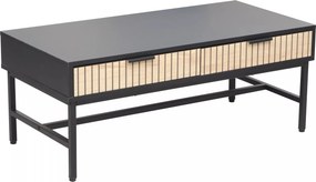 Tavolino Mago L1 in rovere e metallo nero – 100x48x40 cm