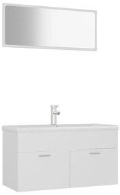 Set mobili da bagno bianco in truciolato