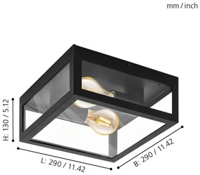 Eglo 94832 - Lampada da esterno ALAMONTE 1 2x60W