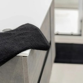 Asciugamani ospite per bagno 55x100 cm nero in cotone 100%