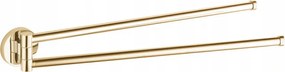 Mexen Remo doppio gancio rotante per asciugamani, oro - 70507255-50