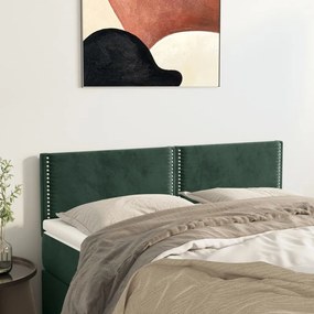 Testiere 2 Pz Verde Scuro 72x5x78/88 Cm İn Velluto /