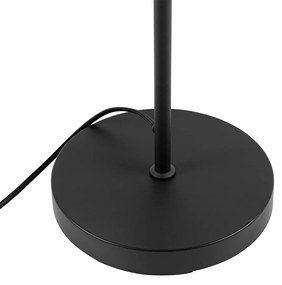 Lampada da terra Art Déco nera con vetro ambrato - Bizle