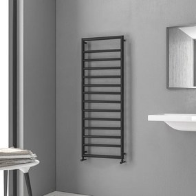 Kamalu - termoarredo scalda salviette 1300x500mm colore nero opaco kam-d7013n