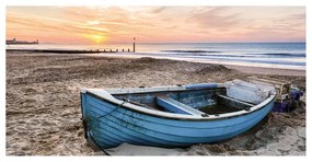 Stampa su tela Boat On The Beach, multicolore 180 x 80 cm