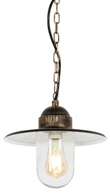 Lampada a sospensione da esterno rustica oro antico IP44 - Kansas