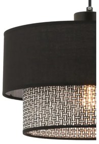 Lampada a sospensione su cavo ECHO 1xE27/60W/230V nero/grigio