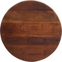 Piano per Tavolo 40x3,8 cm Rotondo Legno Massello di Recupero 370035