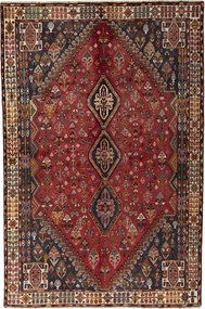 Shiraz Tappeto 170 x 260 Rosso (Iran) Annodato A Mano
