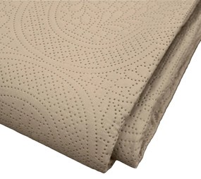 Set con copriletto e federa beige in microfibra con rivestimento trapuntato 240x220 cm Romane – douceur d'intérieur