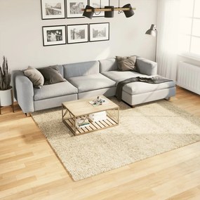 Tappeto Shaggy Pamplona A Pelo Lungo Moderno Oro 240x240 Cm /