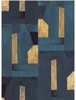 Eijffinger Carta da parati panoramica Painted Patina - Golden Blue