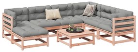 Set divani da giardino 8 pz in legno massello abete douglas