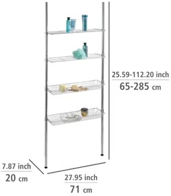 WENKO 18597100-Scaffale 71x285 cm cromo lucido