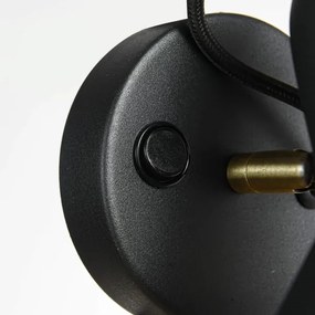 Faretto da parete ASTAMA 1xE27/40W/230V nero/ottone