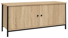 Mobile tv con ante rovere sonoma 102x35x45 cm legno multistrato