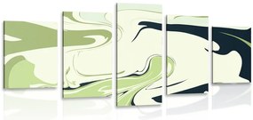 Quadri 5 pezzi – Motivo astratto verde