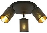 Lampada a Soffitto Bronx, Nero, Acciaio, 50x24x30 cm, EPIKASA