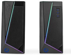 Nedis GSPR31020BK - SET 2 altoparlanti da gioco LED RGB 18W/5V