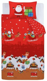Set copripiumino e federa da bambini rosso per culla 120x150 cm Santa's Christmas Presents – Catherine Lansfield