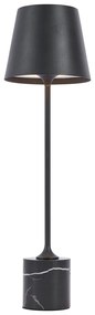 Lampada da tavolo moderna nera 37 cm con LED dimmerabile IP54 ricaricabile - Topi