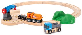 Brio - Set di mezzi da carico con gru