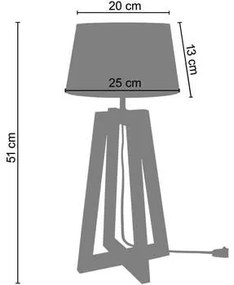 Tosel  Lampade d’ufficio lampada da comodino tondo legno taupe  Tosel