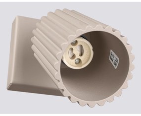 Faretto grigio tortora in metallo 8x16 cm Gleam – Sollux