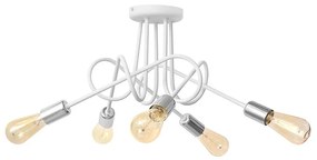 Lampadario fisso OXFORD 5xE27/15W/230V bianco