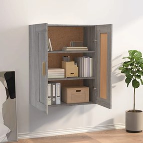 Mobile a parete grigio sonoma 69,5x32,5x90 cm legno multistrato