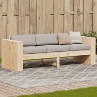 Divano da Giardino 3 Posti 189x60x62 cm Legno Massello di Pino 832373